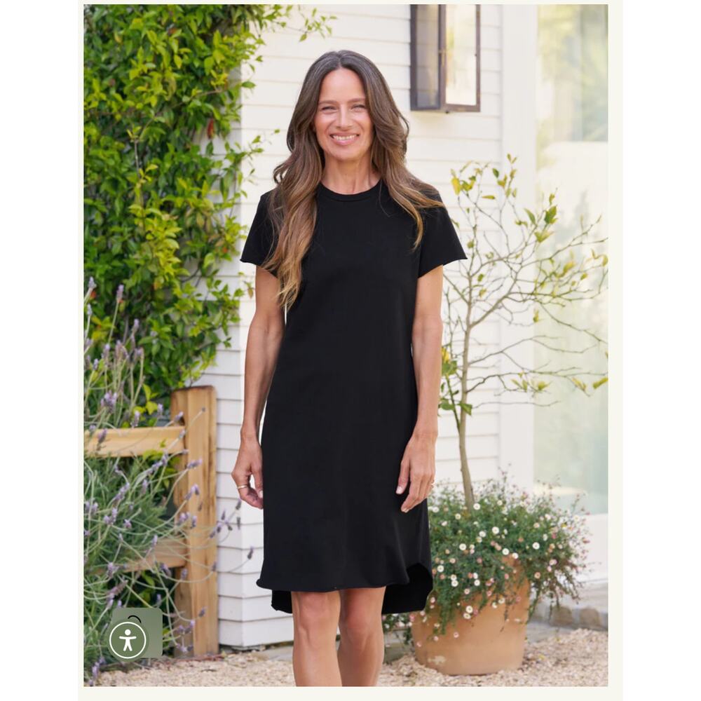 Frank & Eileen Women's Mini Harper Perfect Tee Dress Black Size Large NWOT